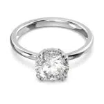Swarovski Constella Anello Cocktail, con Zirconia a Taglio Princess e Classico Pavé