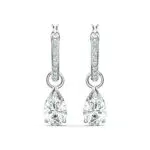 Swarovski Orecchini Pendenti Attract, Taglio Pear, Bianchi