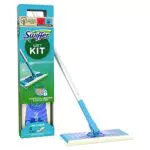 Swiffer Lavapavimenti, 1 Scopa e 6 Panni Umidi, Pulizia Igienica Profonda Lavapavimenti