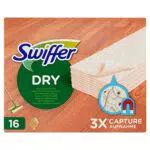 Swiffer Panni Cattura Polvere Legno e Parquet Dry, 16 Pezzi