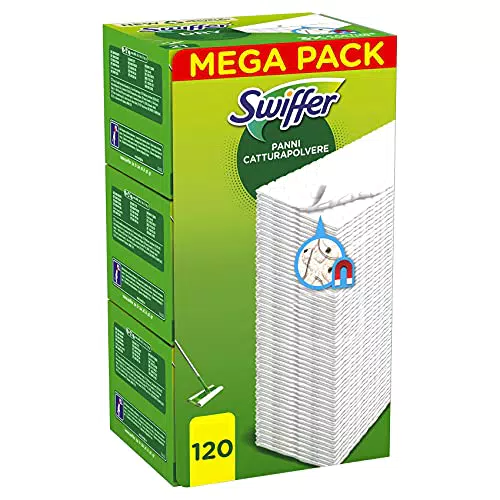 Swiffer 120 Panni Catturapolvere, in Microfibra Dry