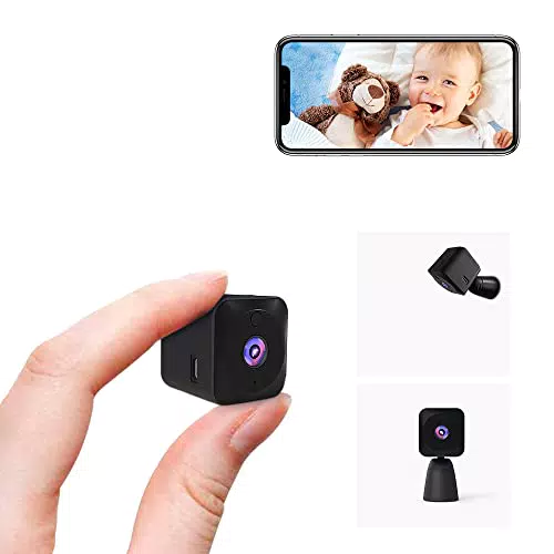 Telecamera Spia Wifi Interno 4K HD Mini Telecamera Nascosta Microcamera Senza Fili Videocamera Sorveglianza Per Auto/Casa/Bambini Lunga Durata Spy Cam