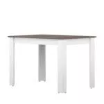 TemaHome Clark B2 Tavolo, Truciolare, Bianco/Grigio