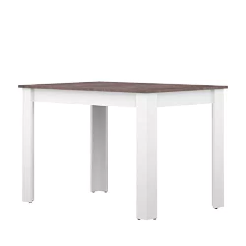 TemaHome Clark B2 Tavolo, Truciolare, Bianco/Grigio