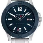 Tommy Hilfiger Orologio Analogico al Quarzo da Uomo con Cinturino in Acciaio Inossidabile Argentato - 1791994