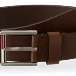 Tommy Jeans Tjm Essential Leather 3.5 Cintura, Cognac