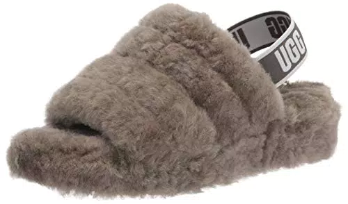 UGG - Fluff Yeah Slide Ciabatte, Donna, Verde