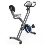 Ultrasport F-Bike 300B Cyclette con Schienale, Training Computer e Appensori di Polsi della Mano Cyclette Pieghevole con 8 Livelli di Resistenza Peso Massimo Utente 100 kg Blu Marino e grigio scuro