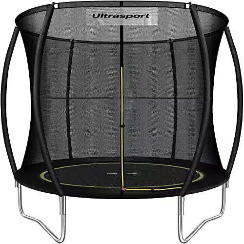 Ultrasport Trampolino da giardino diametro 244 cm, con sistema a fune elastico invece delle molle