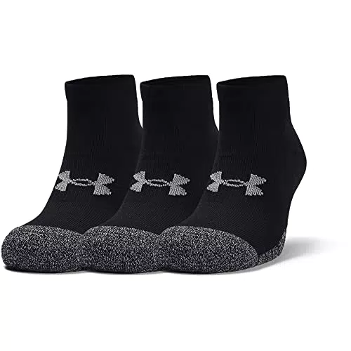Under Armour UA Heatgear Locut, Calzini Unisex, Black / Black / Steel