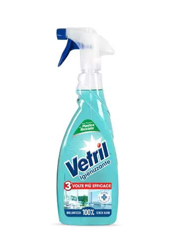 Vetril - Spray Igienizzante Vetri e Superfici, Contro Batteri e Cattivi Odori