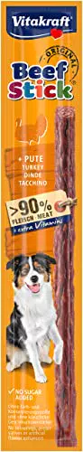 VITAKRAFT Beef Stick con Tacchino Alimento Complementare Snack alla Carne per Cani - 12 g