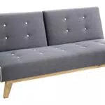 Wink Design Tweet A Divanoletto, Tessuto, Grigio, 86x82x180 cm