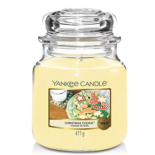 Yankee Candle Candela profumata in giara media, Biscotto di Natale