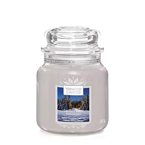 Yankee Candle Candela profumata in giara media, In baita a lume di candela