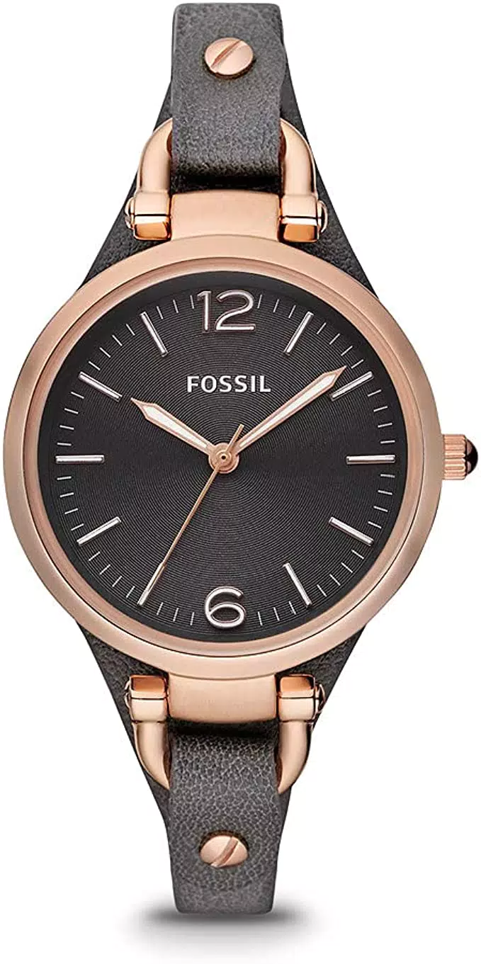Fossil Georgia Orologio da Donna Dimensione Cassa 32 mm Movimento al Quarzo Cinturino in Pelle