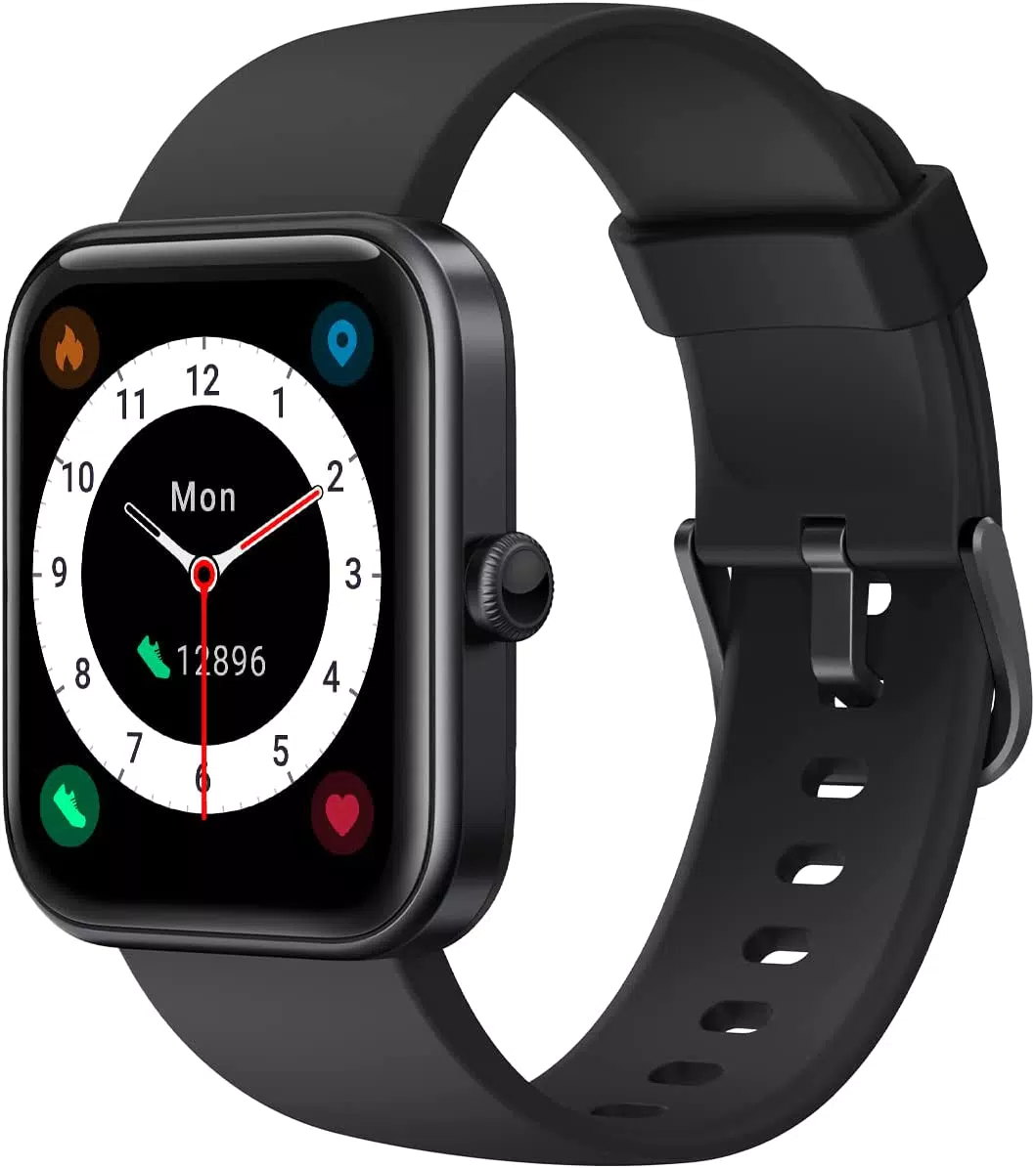 ASIAMENG Smartwatch Uomo Donna Orologio Fitness Alexa Integrata Saturimetro Contapassi Cardiofrequenzimetro da Polso Orologio Sportivo Impermeabile Notifiche Whatsapp Chiamate Android iOS Compatibile