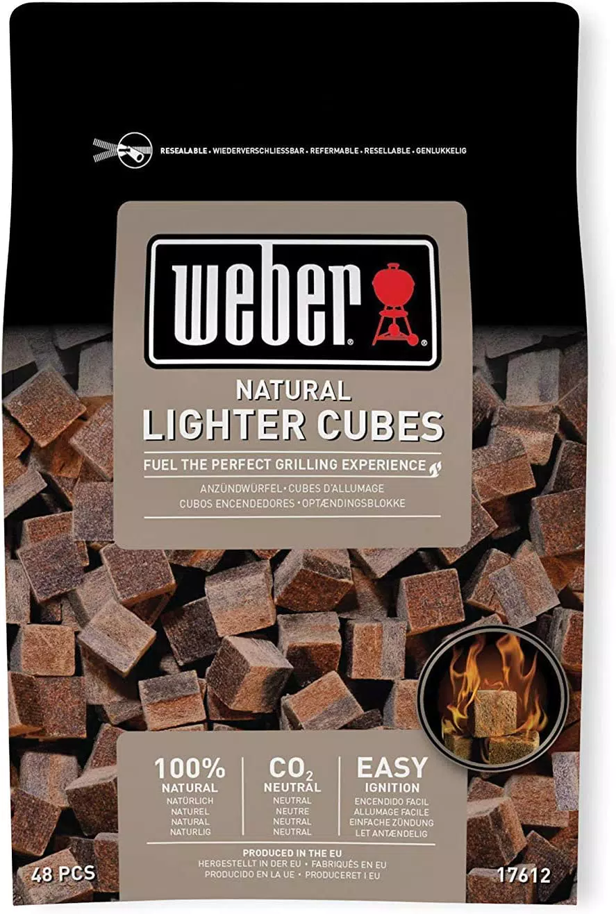 Weber 17612 - Cubetti accendifuoco 48 pastiglie sul marrone