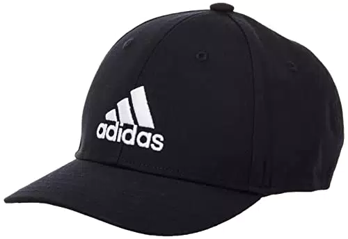 adidas Bball cap COT, Cappellino Unisex-Youth, Black/Black/White