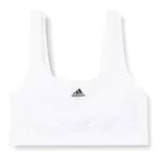 adidas Crop Bra Bustino, Bianco 2