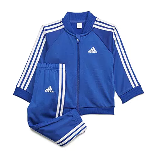 adidas I 3s TS Tric Tuta, azurea/Bianco, 18 Meses Unisex-Bimbi