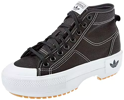 adidas Nizza Trek Wcarpe da Ginnastica Basse Donna, Core Black/White/Gum 3