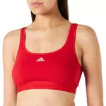 adidas Reggiseno Crop Bustino, Rosso
