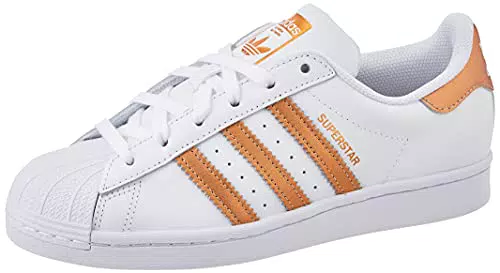adidas Superstar Wcarpe da Ginnastica Donna, Bianco/Rame Met./Nero