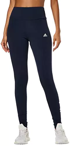 adidas W Lin Legeggings Donna, Blu /Bianco