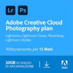 Adobe Creative Cloud Photography Plan with 20GB, 1 Anno