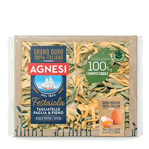 Agnesi Tagliatelle all’uovo paglia e fieno, Pasta all’uovo Festaiola