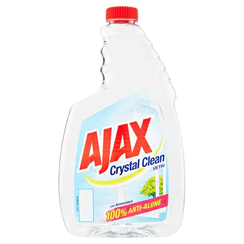 Ajax - Detersivo per Vetri, con Ammoniaca, 100% anti-alone - 6 pezzi da 750 ml