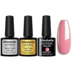 Allenbelle Smalto Semipermanente Nail Polish UV LED Gel Unghie Base Coat&Top Coat