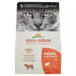 Almo Nature Holistic Maintenance con Manzo Fresco - Crocchette Gatto Adulto- Sacco da 2 Kg