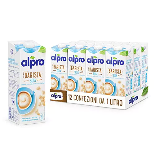 ALPRO BARISTA, Bevanda alla SOIA, 100% vegetale (12 confezioni x 1 Litro)