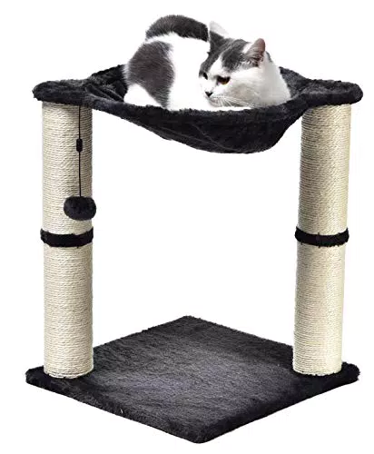 Amazon Basics - Albero per gatti con amaca e palo tiragraffi