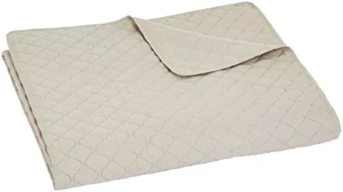 Amazon Basics, ampio copriletto trapuntato, Beige Rombi