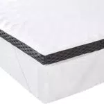 Amazon Basics - Coprimaterasso in memory foam con cinghie elastiche