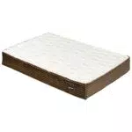 Amazon Basics - Cuccia in gommapiuma, taglia media, peluche marrone