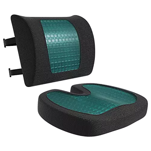 Amazon Basics - Cuscino per seduta e supporto lombare