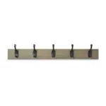 Amazon Basics - Legno Appendiabiti da parete, 5 ganci moderni 57 cmegno