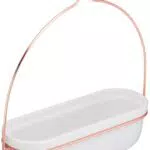 Amazon Basics - Portapiante a sospensione, ovale, bianco/rame