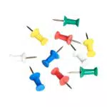 Amazon Basics Push Pins, Assorted Colorsteel Point, 50-Count