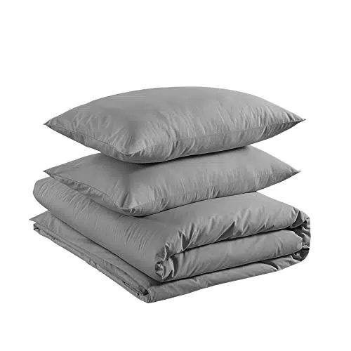 Amazon Basics - Set copripiumino in 100% cotone morbidissimo - 155 x 200 cm / 50 x 80 cm