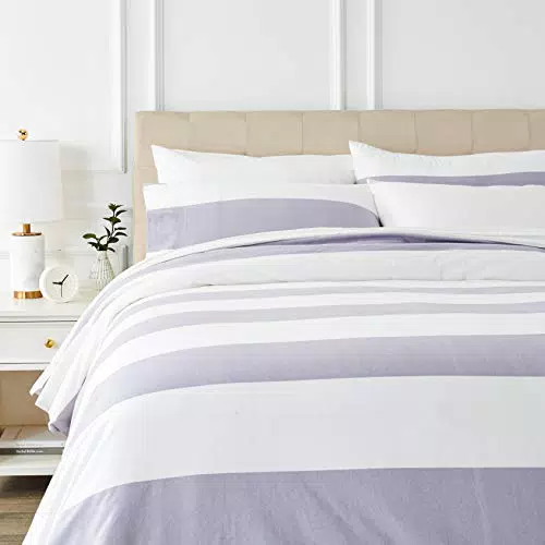 Amazon Basics - Set copripiumino in flanella - 200 x 200 cm/50 x 80 cm x 2