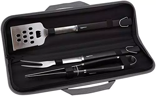 Amazon Basics - Set di 3 utensili per barbecue