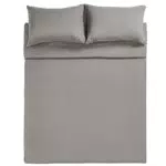 AmazonBasics - Set con copripiumino in microfibra, grigio talpa