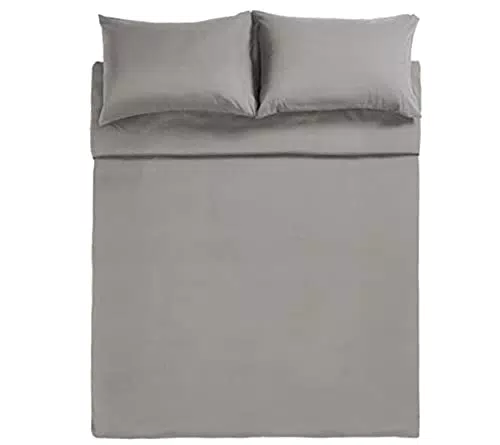 AmazonBasics - Set con copripiumino in microfibra, grigio talpa