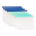 AmazonCommercial - Sacchetti in silicone, set da 8, 4 pezzi taglia M