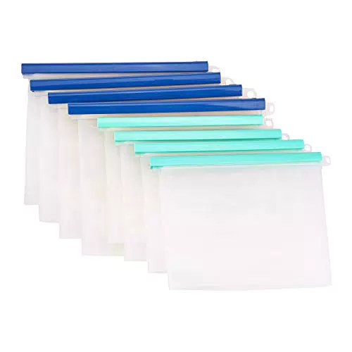 AmazonCommercial - Sacchetti in silicone, set da 8, 4 pezzi taglia M